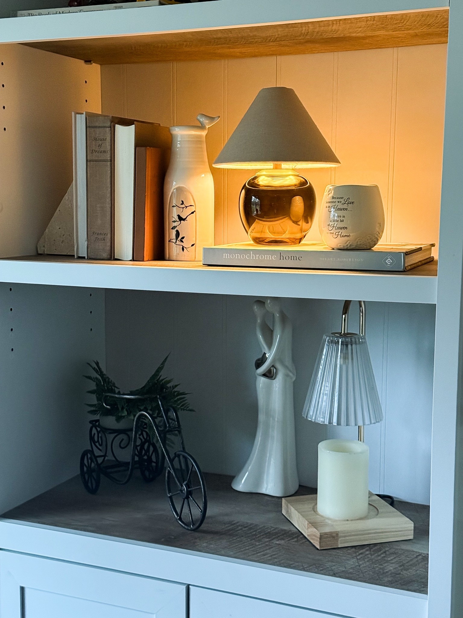 The most adorable cordless lamp.  Bookshelf styling.

#LTKSeasonal #LTKHome