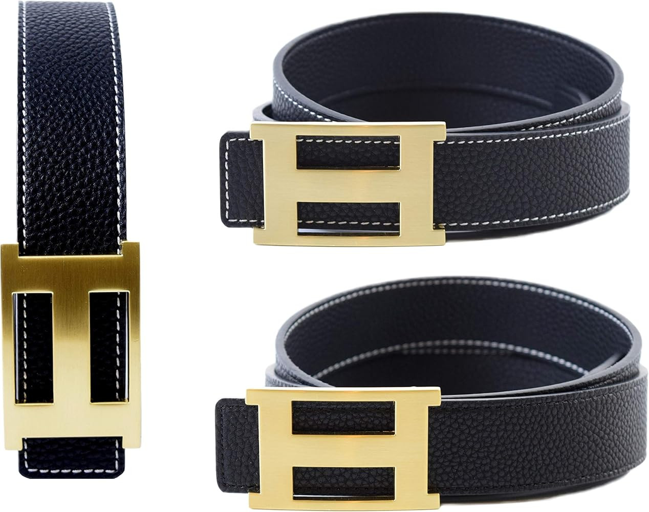 Dinamit Jeans Unisex Genuine Leather Casual Dress Belt with Buckle and Reversible Strap (Availabl... | Amazon (US)