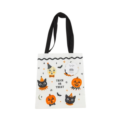 Vintage Halloween Characters Canvas Tote Bag | My Mind's Eye
