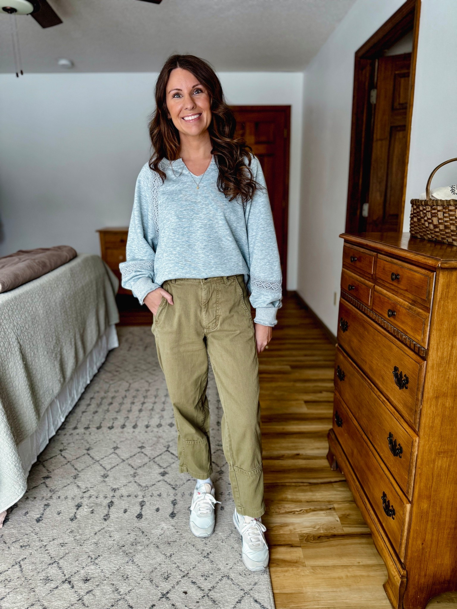 Wearing small in my lace trim sweatshirt, 2 in my green barrel pants (0 would go better—I bought these when I was heavier), an 6.5 in my sneakers (also linked similar ones). 

#LTKgrwm #LTKPetite #LTKFindsUnder100