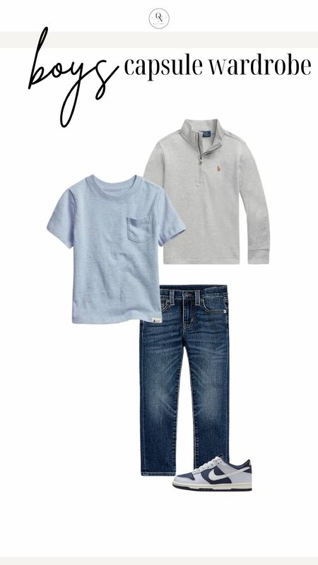 Casual jeans outfit from the Boys capsule wardrobe. Here is a list of recommended items with the number I suggest for each! Remember this is a jumping off point and you should go through your kids clothes and see what they have first before heading to the store.

5x Short Sleeve Tshirts // I recommend a mix of graphic and plain Tshirts.

4x Long Sleeve Tshirts // I recommend a mix of plain and stripe

2x polo shirts // solid blues work well here

Jackets // Windbreaker or rain coat and a pullover 

2x Denim // I recommend one dark and one light. We love target jeans and HM for our boys. 

2x Joggers in grey and navy

5x shorts // I recommend navy, khaki and grey as a base and then fill in with color and pattern for the remaining 3.

1x Dress pants // I love Jcrew for my joys.

Shoes // casual sandals that can get wet like keens, crocs or natives Dress shoes (we love loafers!) and sneakers.

Accessories: An easy to adjust belt, socks for sneakers and socks for dress shoes. 

Spring outfits, kids outfits, outfits for boys, boys capsule wardrobe, kids capsule wardrobe, spring capsule wardrobe, boys outfits

#LTKSpringSale #LTKSeasonal