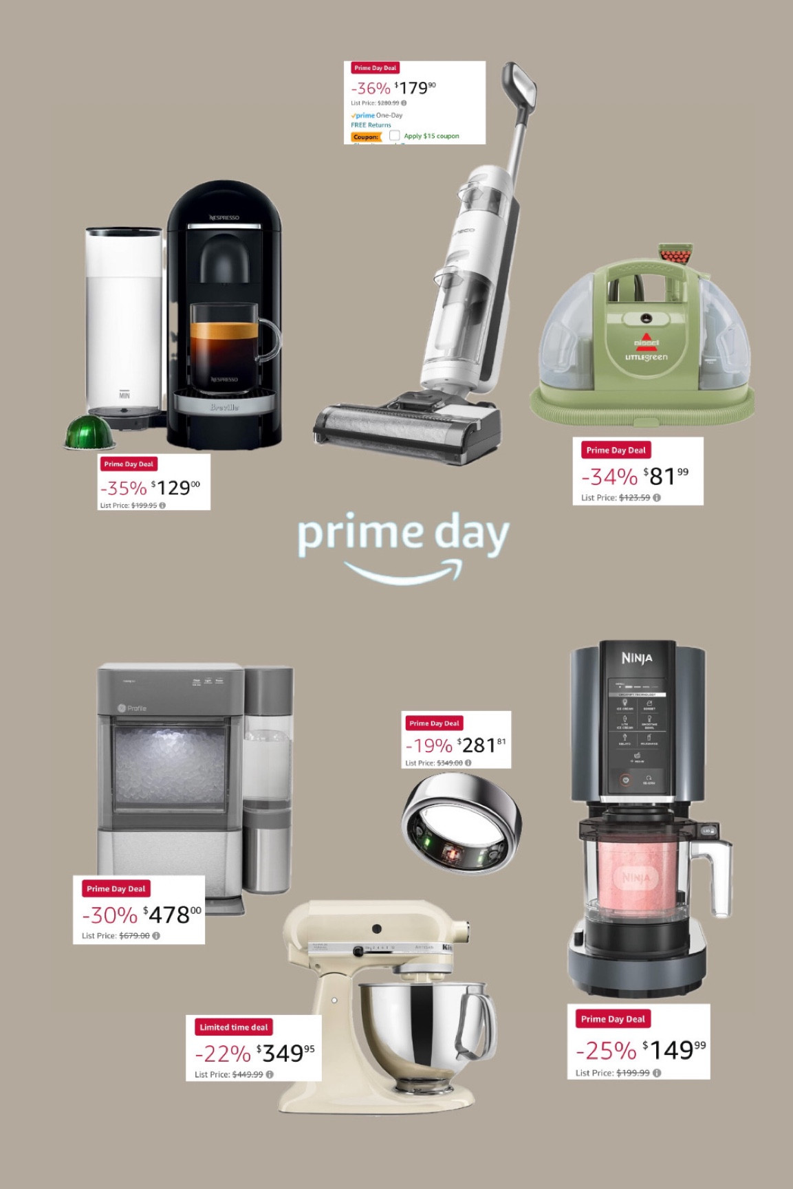 Top prime day deals! My picks 
Tineco, ninja creami, nugget ice, nespresso, green machine, oura ring, kitchen aid mixer 


#LTKSaleAlert #LTKHome #LTKFamily