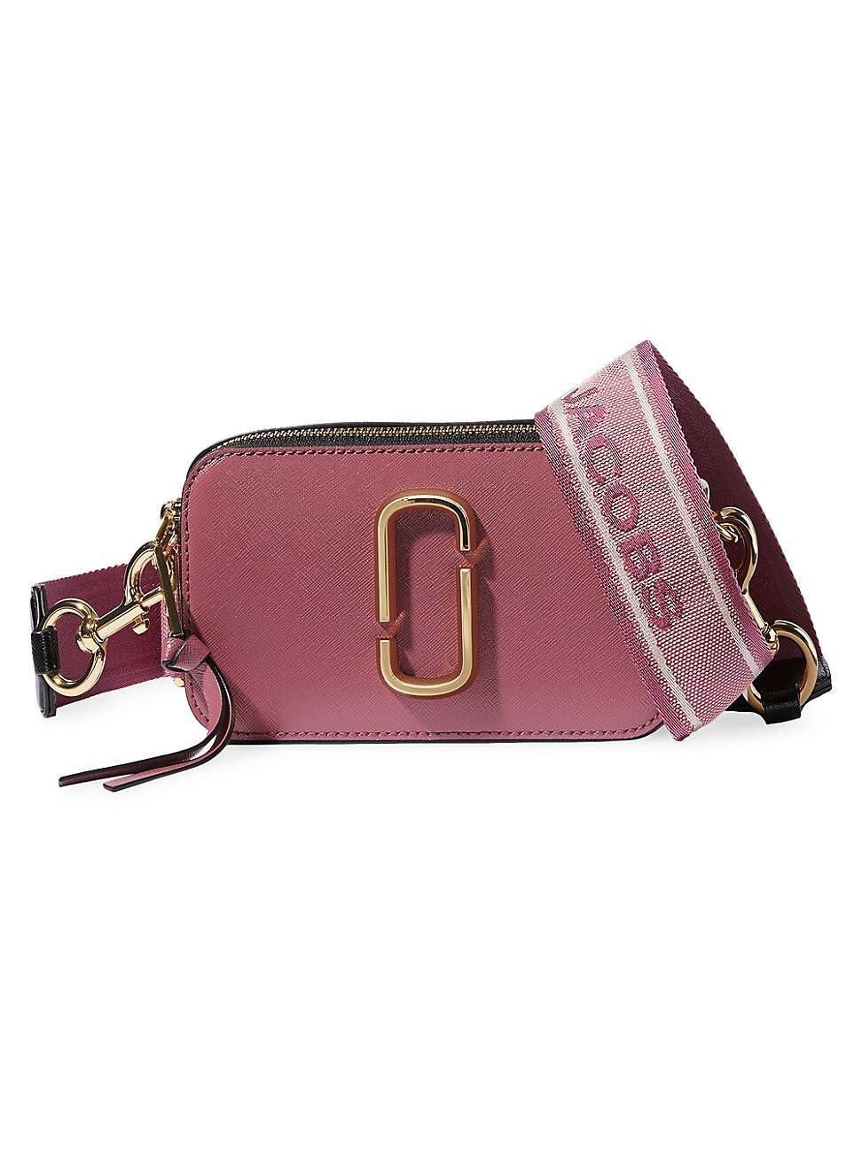 The Marc Jacobs Women's The Snapshot Coated Leather Camera Bag - Dusty Ruby | Saks Fifth Avenue