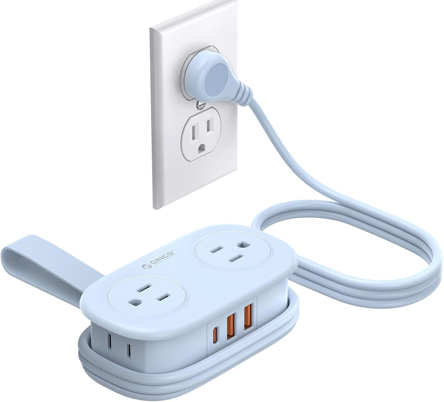 ORICO Travel Power Strip PD20W with 4 AC Outlets 3 USB Ports (1 USB-C) | Amazon (US)