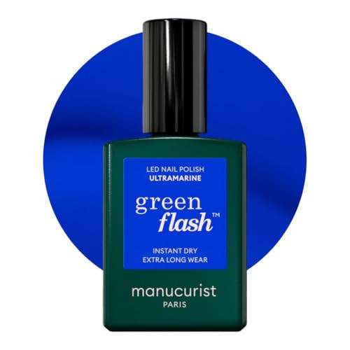 Manucurist • Green Flash LED Gel Nail Polish • Vegan • 12-Free, Plant-Based (55%) Gel Polish • Made in France • 0.5 fl oz (ULTRAMARINE) | Amazon (US)