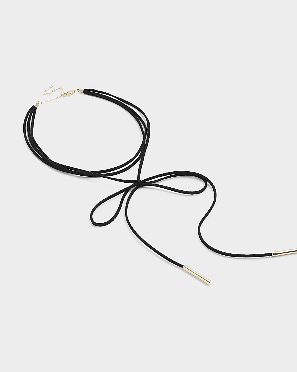 Black tie up choker necklace | River Island (UK & IE)