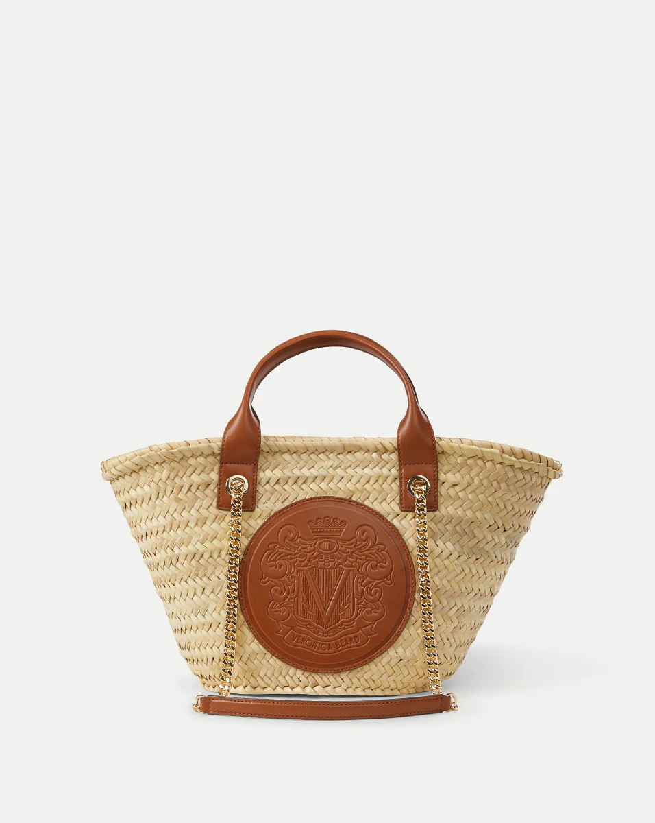 Small Raffia Crest Market Tote | Veronica Beard
