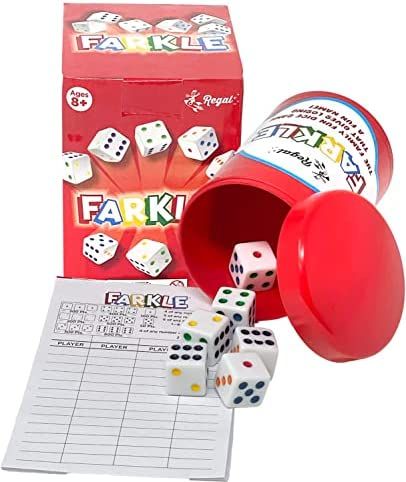 Regal Games - Farkle Dice Game - Fun Family-Friendly Dice Game - Includes Storage Cup with Lid, S... | Amazon (US)