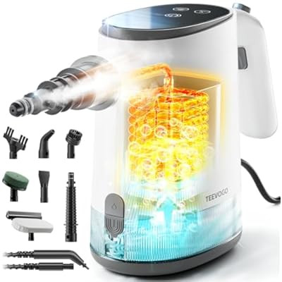 TEEVOGO Handheld Steam Cleaner, Pressurized 15s Instant Heat Steam Cleaner for Home… | Amazon (US)