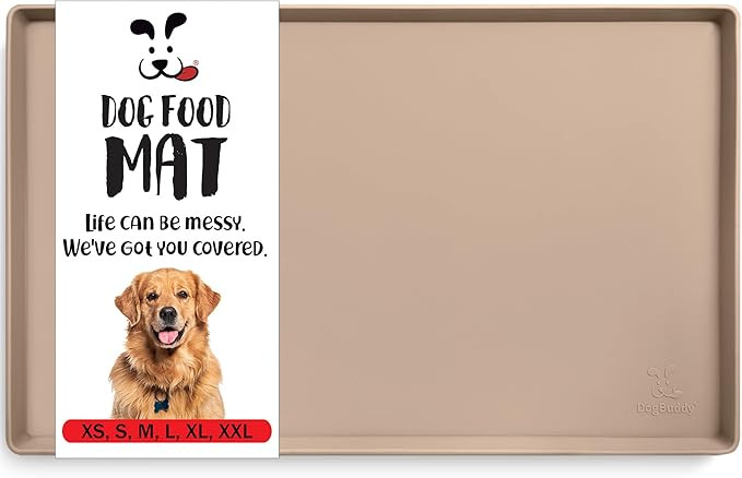 DogBuddy Dog Food Mat – Waterproof Dog Bowl Mat for Food and Water, Silicone Pet Feeding Mats f... | Amazon (US)
