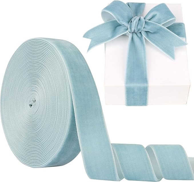 1 Inch Velvet Ribbon 10 Yards LVYOUIF Single-Sided Velvet Ribbon Trim Perfect for Christmas Trees... | Amazon (US)