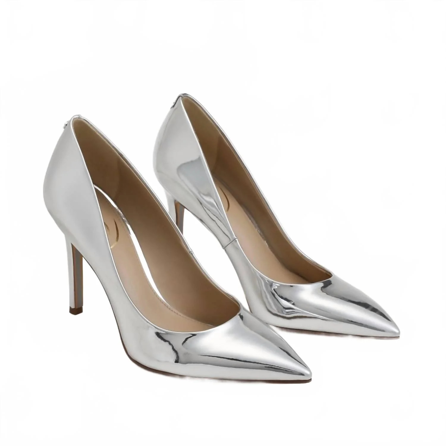 Women's Hazel Pump Pointed Toe Heel In Silver | Shop Simon
