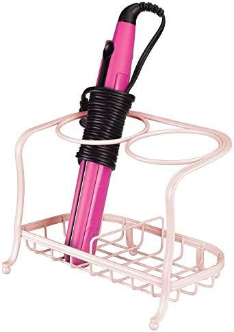 mDesign Metal Bathroom Vanity Countertop Hair Care & Styling Tool Storage Organizer Holder for Ha... | Amazon (US)