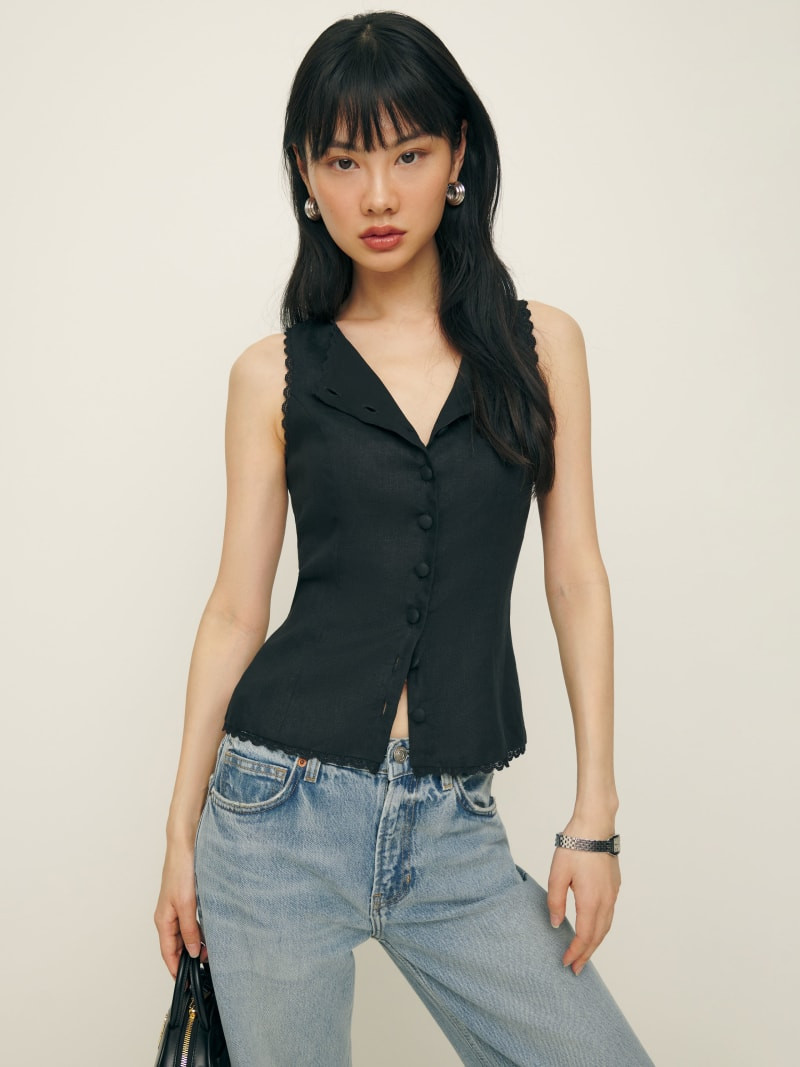 Amela Linen Top | Reformation (Global)