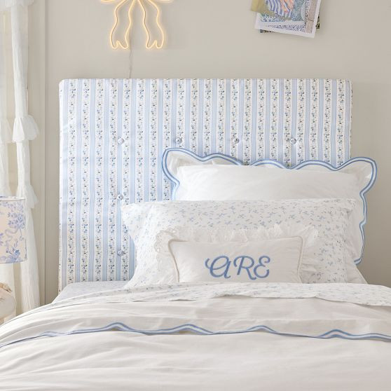 LoveShackFancy Smart Tufted No Nails Dorm Headboard | Pottery Barn Teen