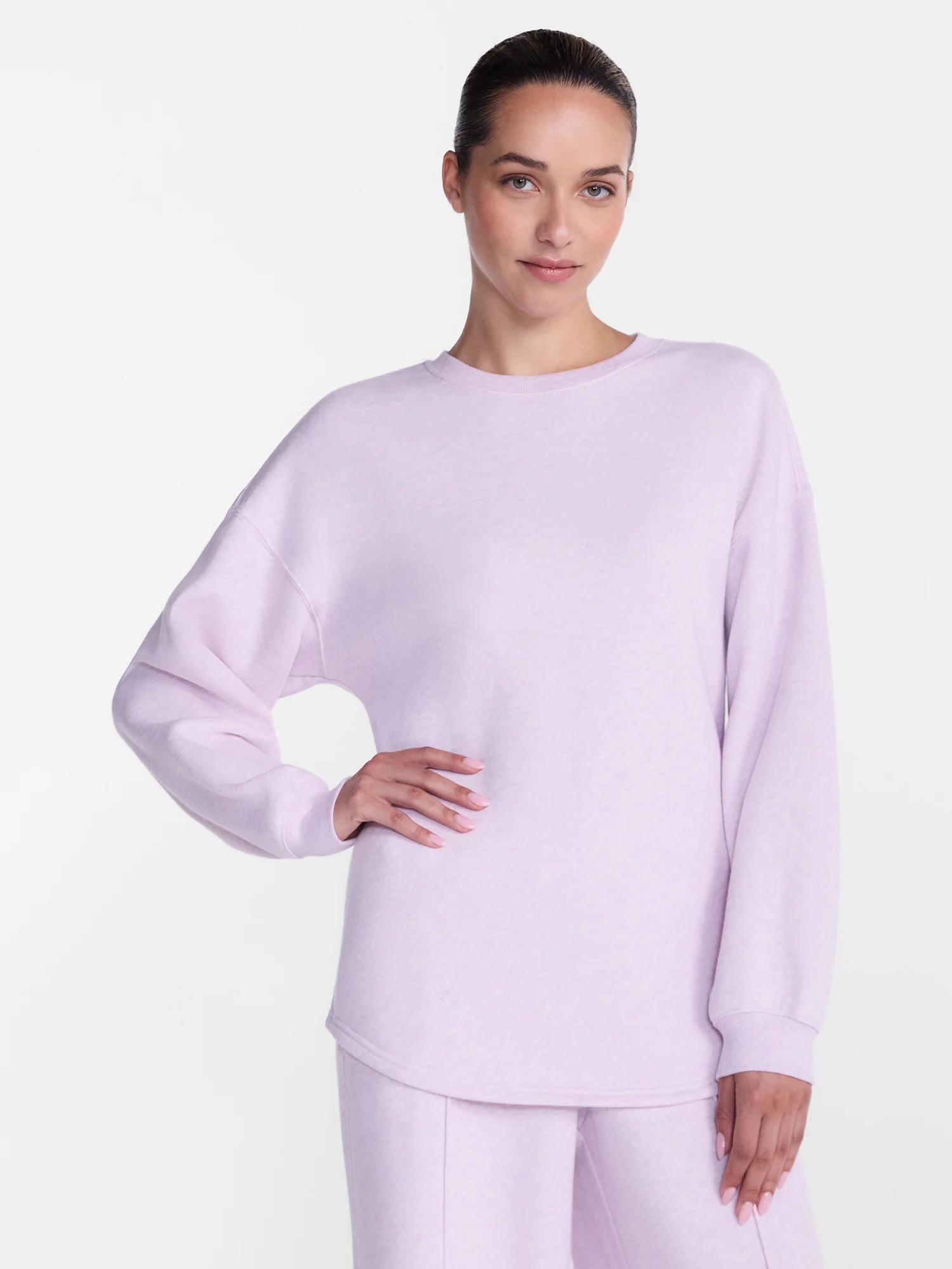 Athletic Works Women's and Women's Plus Cinched Fleece Sweatshirt, Sizes XS-4X | Walmart (US)