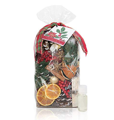 ANDALUCA Holiday Memories Potpourri | Made in California | Large 20 oz Bag + Fragrance Vial | Scents of Orange Zest, Sparkling Cassis and Clove | Amazon (US)