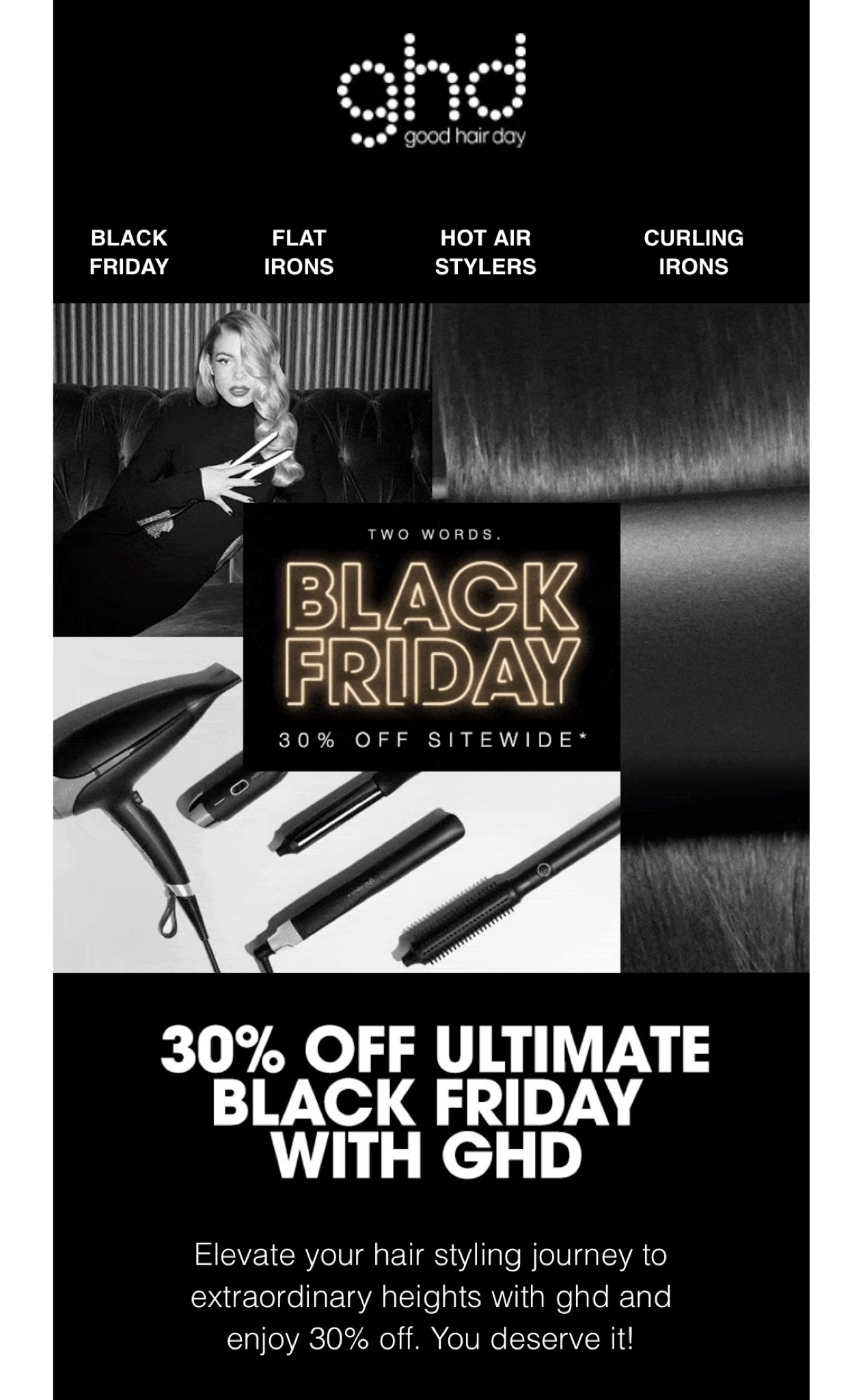 30% off at GHD to get all your hair styles perfect! I love their flat iron and paddle brush - just used it yesterday and it tames my curly/wavy hair quickly without smelling like anything is burning.

#LTKbeauty #LTKsalealert #LTKGiftGuide