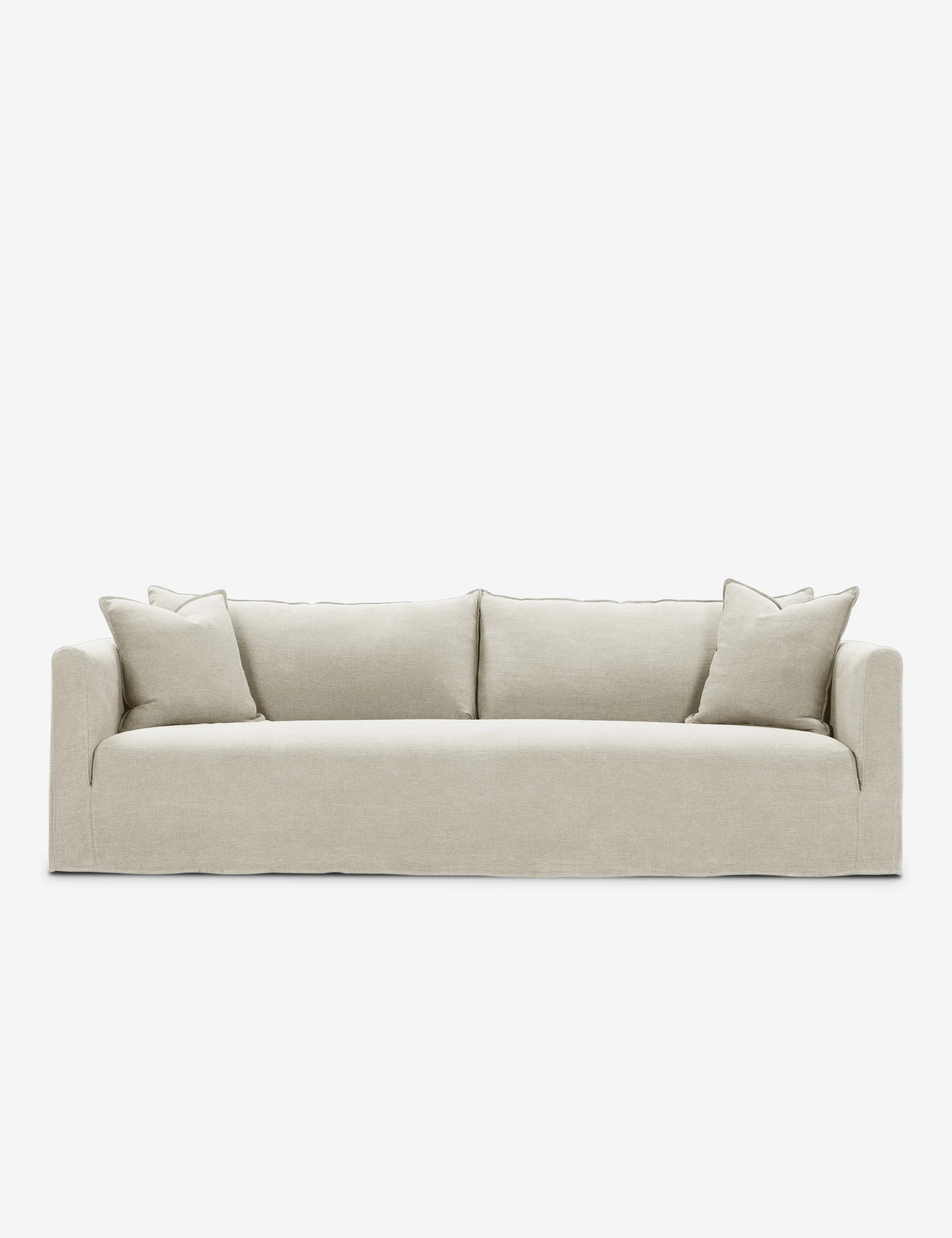Seton Slipcover Sofa, Flax Linen Weave | Lulu and Georgia 