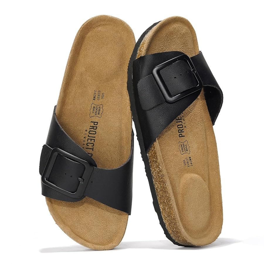 Project Cloud Genuine Leather Sandals Women Dressy Summer Beach Essentials - Flip Flops & Slides ... | Amazon (US)