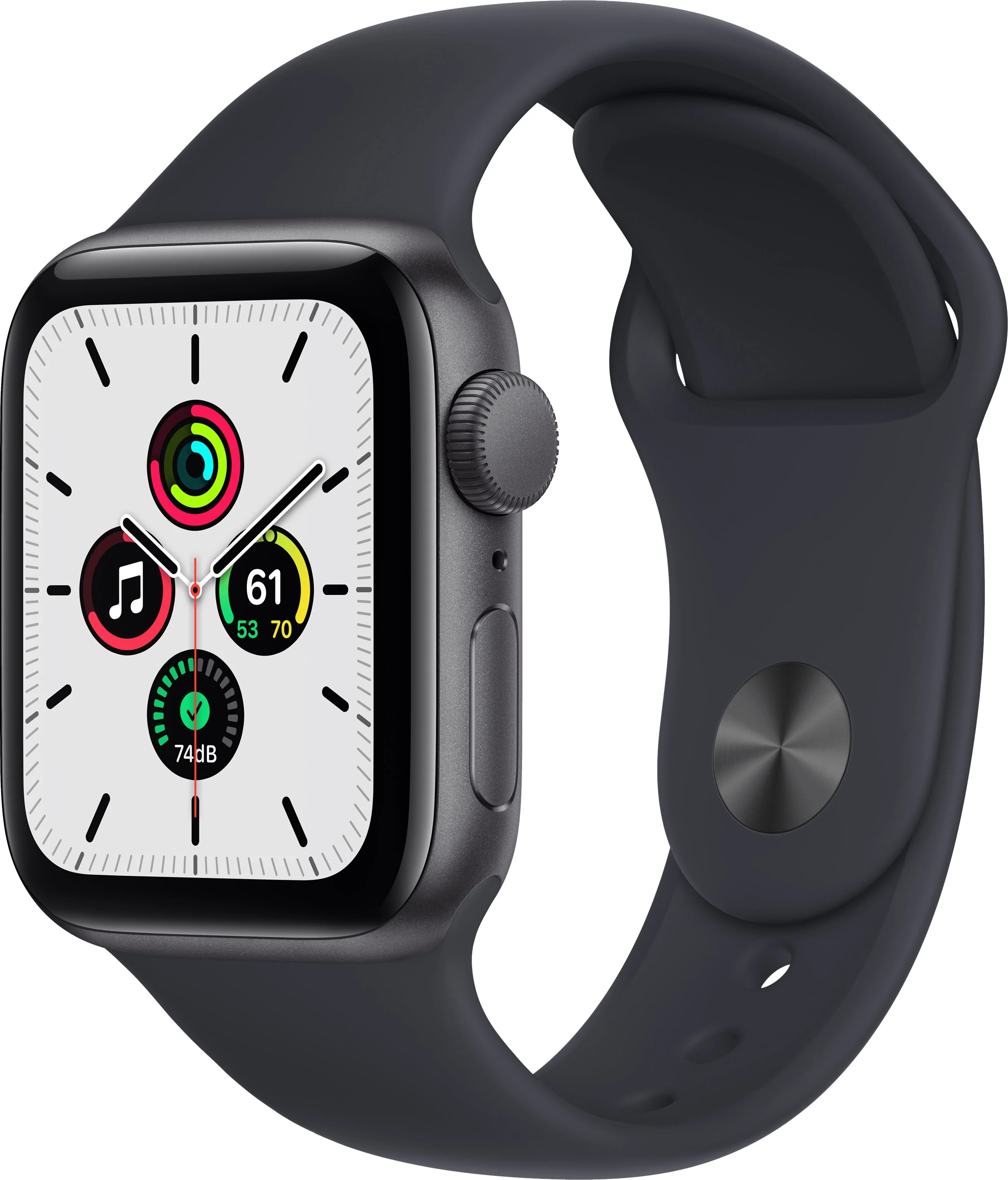 Apple Watch SE 40mm Space Gray Aluminum - Midnight Sport Band MKQ13LL/A | Walmart (US)