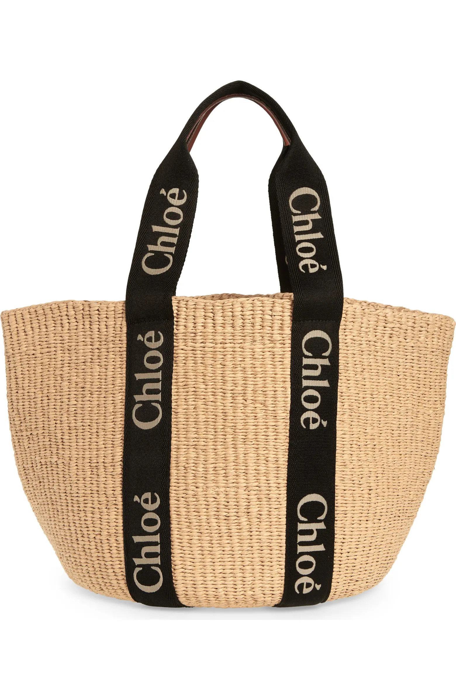 Large Woody Straw Basket Tote | Nordstrom