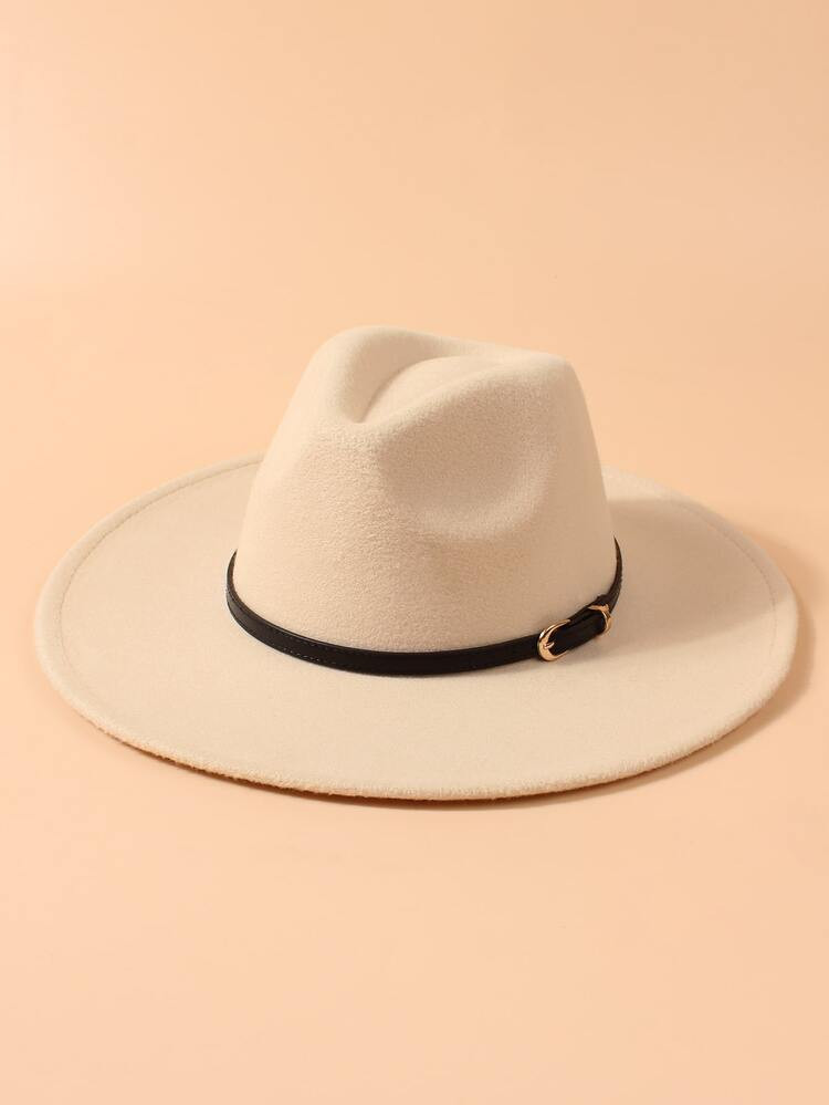 Belt Decor Fedora Hat | SHEIN