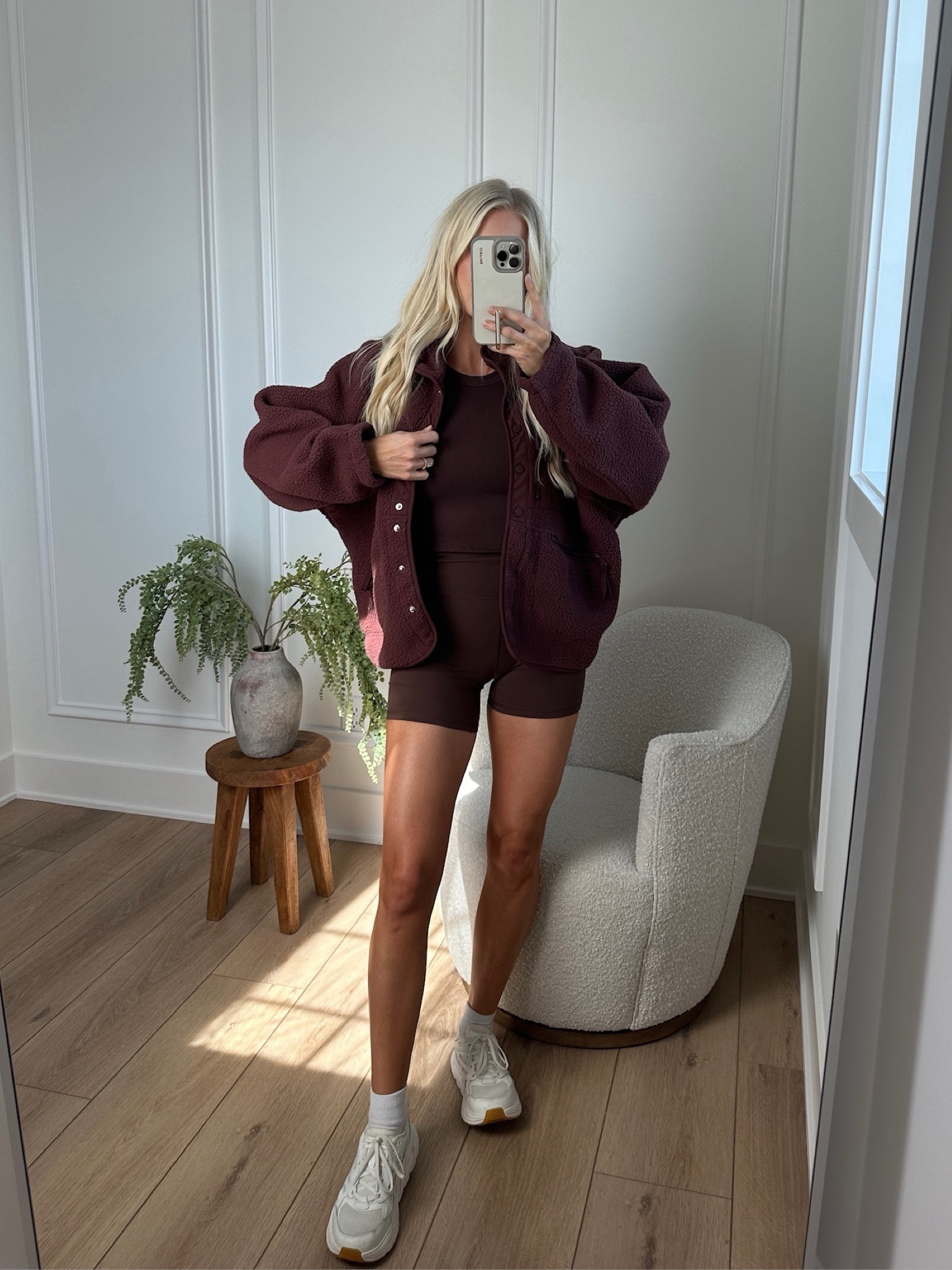 Fleece jacket for Fall! Free People Flash Sale - for 24 hours only get 20% OFF purchases $250-$499 OR 25% OFF purchases $500+  🛍️ I’m wearing a xs/s in tank, medium in jacket, small in biker shorts! #kathleenpost #walkingoutfit #fpmovement #workoutwear

#LTKStyleTip #LTKSeasonal #LTKSaleAlert