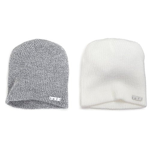 neff 2 Pack Daily Beanie, Grey/White, One Size/One Size | Amazon (US)