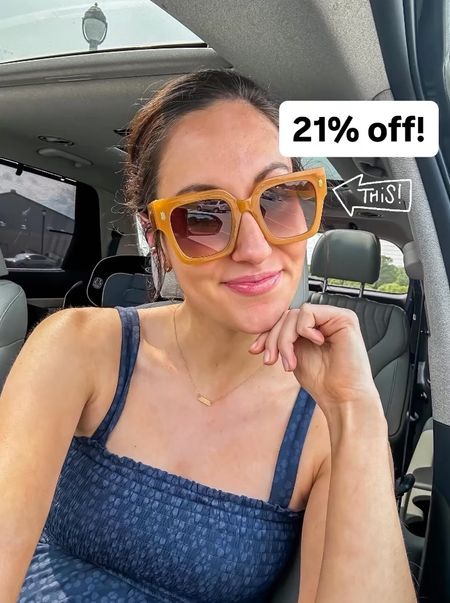 Amazon sunglasses on sale! 

Orange sunglasses // under $15 sunglasses // bar necklace // sunglasses from Amazon // Amazon find 

#LTKsalealert #LTKSeasonal #LTKVideo