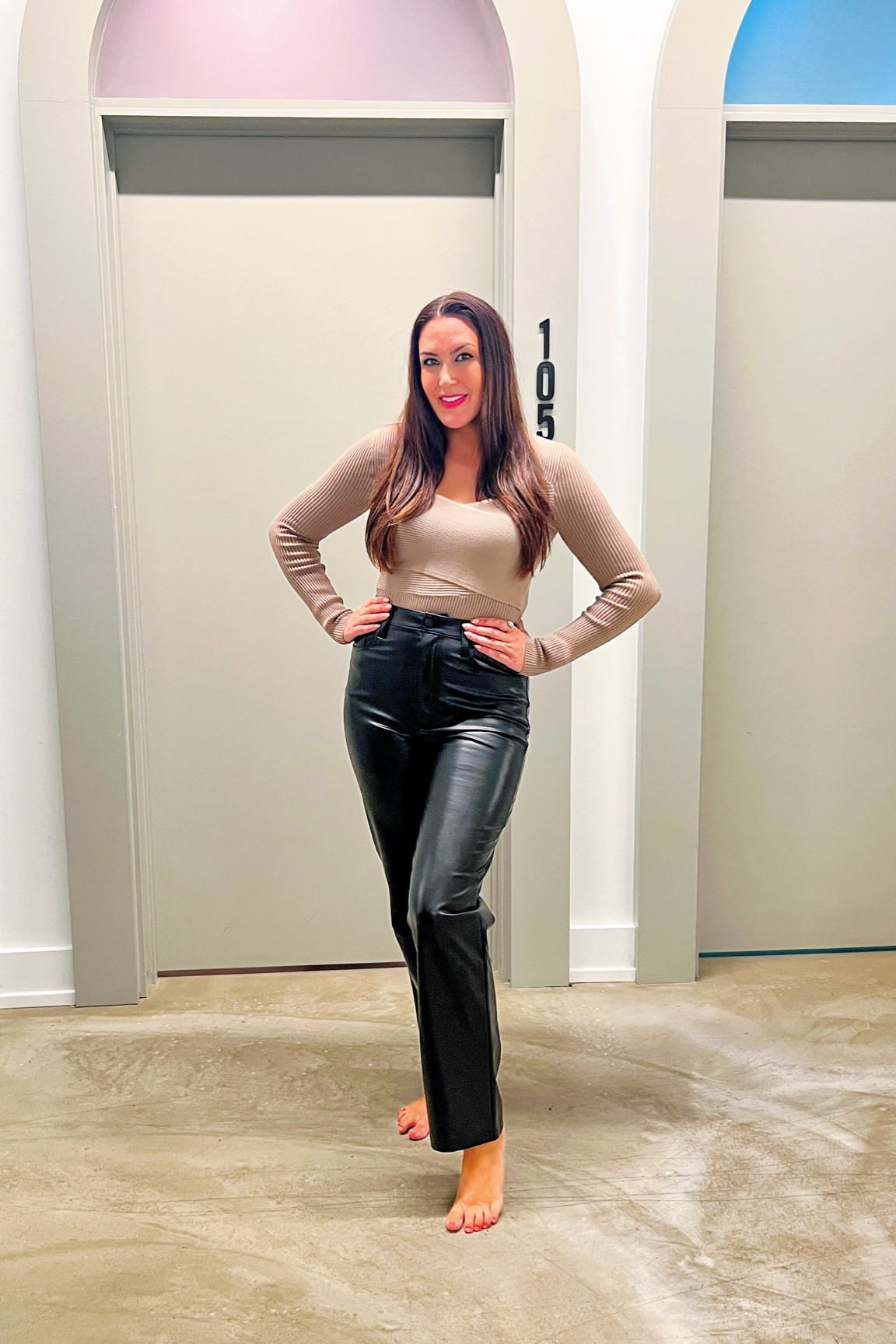 Sweater body suit + vegan leather pants. The perfect fall outfit from Abercrombie on the exclusive LTK Sale, only available here today through Sunday! Discount code is stackable ✨

#LTKSale #LTKsalealert #LTKSeasonal