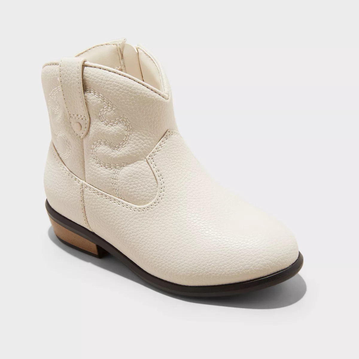 Toddler Girls' Addie Western Boots - Cat & Jack™ Cream | Target