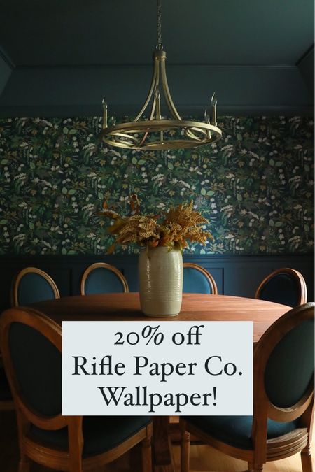20% off sitewide at Rifle Paper Co! We used Juniper Forest standard wallpaper in our dining room:)

#LTKsalealert #LTKhome
