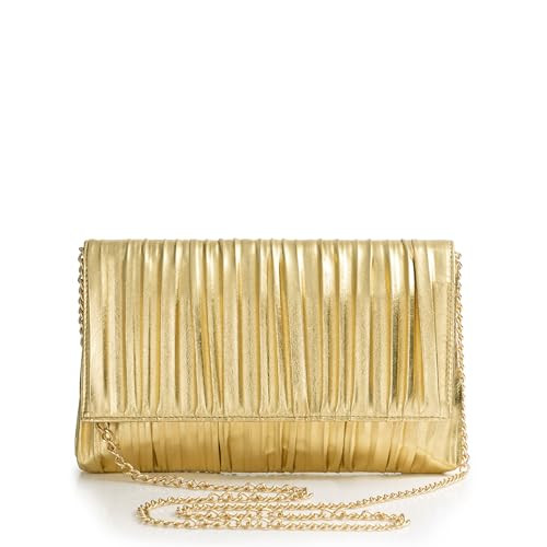 BABEYOND Clutch Purses for Women - Evening Bag Pleated Flap Clutch for Formal Party Cocktail Prom... | Amazon (US)