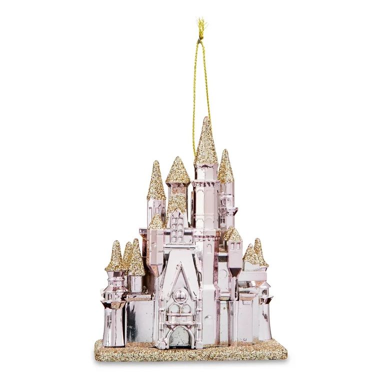 Metallic Pink and Gold Castle Decorative Ornament, 4.1 in, by Holiday Time - Walmart.com | Walmart (US)