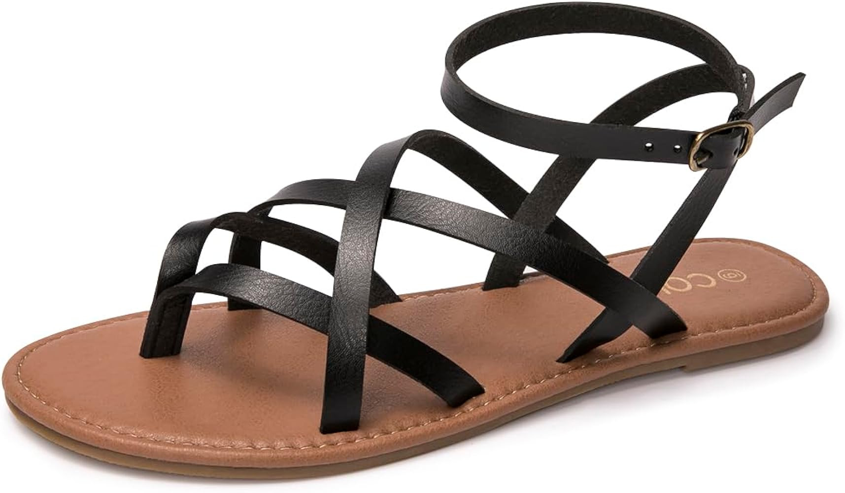 Colgo Women's Summer Strappy Flat Sandals, Adjustable Casual Fisherman Sandal with Open Toe Sling... | Amazon (US)