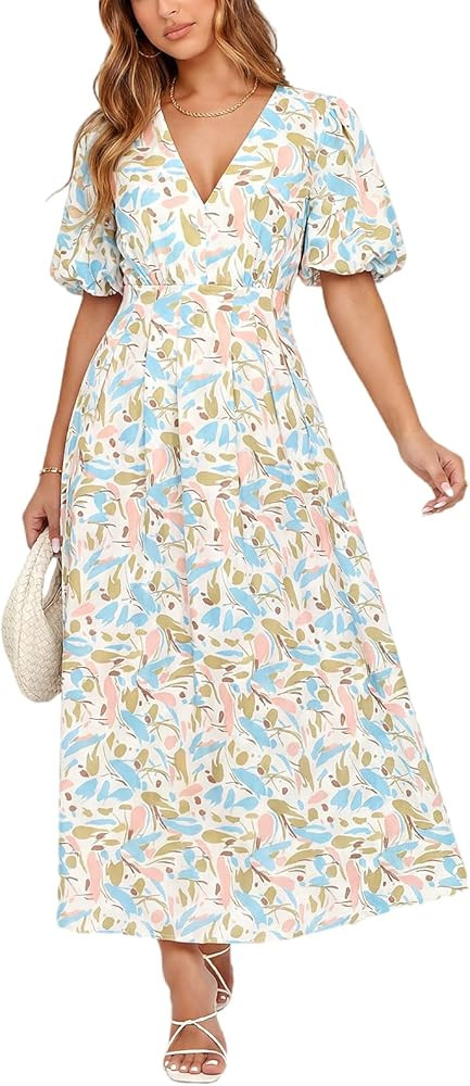 Maxigerui Women's Summer Floral Maxi Dress Spring Wedding Guest Dress 2026 | Amazon (US)