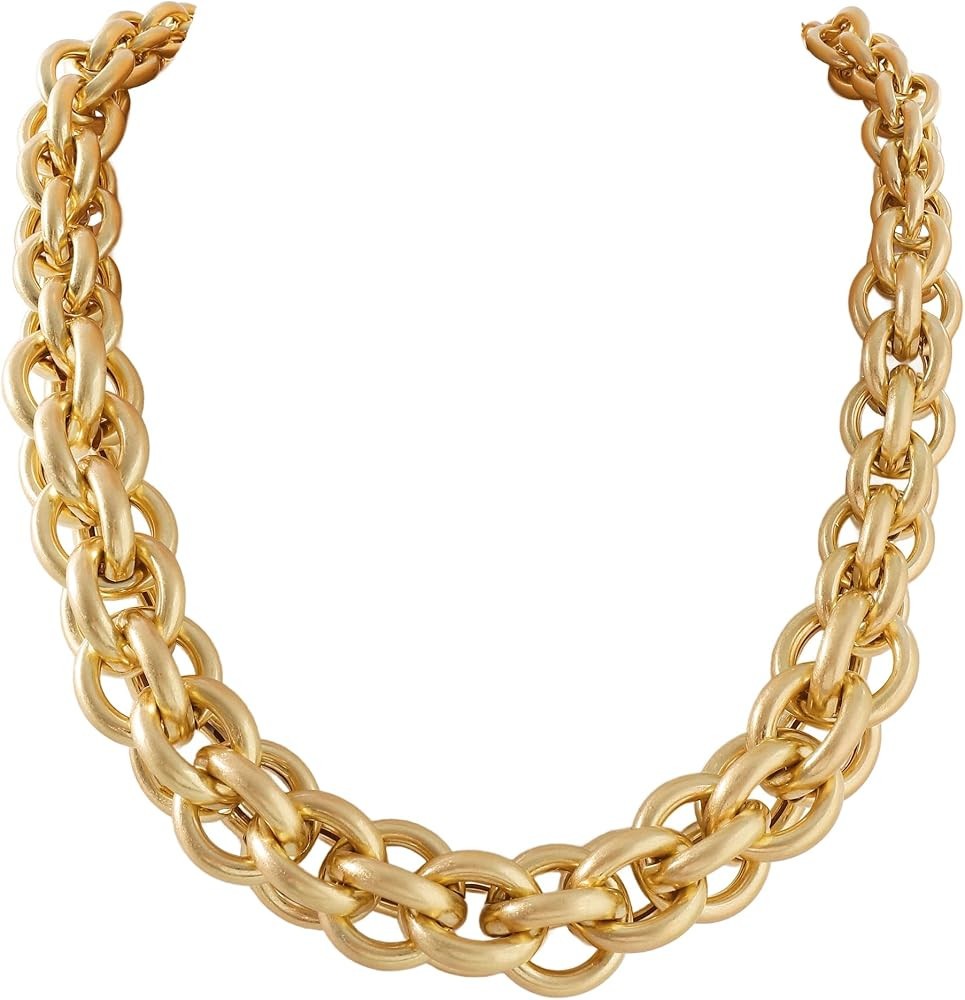 Fashion Chunky Link Chain Necklace Statement Jewelry | Amazon (US)