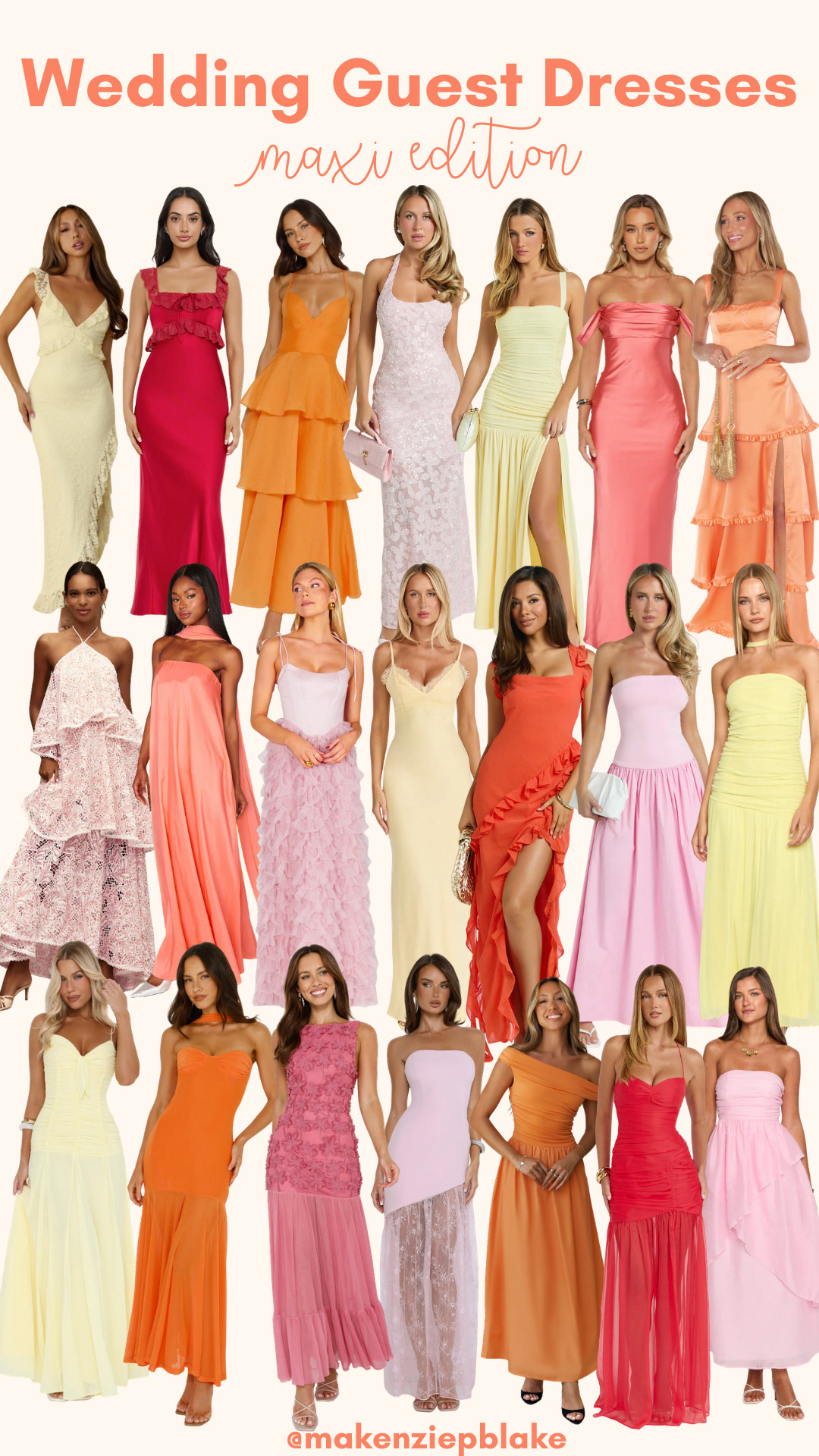 Wedding guest dresses — maxi edition 💐✨

Rounded up the prettiest maxi dresses for wedding season — from soft pastels to bold, bright statement colors 🤍 Think satin, ruffles, florals, and flowy silhouettes perfect for black tie, formal, or outdoor weddings.

These are the kind of dresses that make you feel dressed up without overthinking it ✨ All linked for easy shopping — save this for your next wedding!

#weddingguestdress #maxidress #weddingseason #formalwear #springweddingguest #summerweddingguest #ltkdresses #occasionwear #ltkfinds #weddingoutfits 💕 

 #LTKootd #LTKSeasonal #LTKWedding