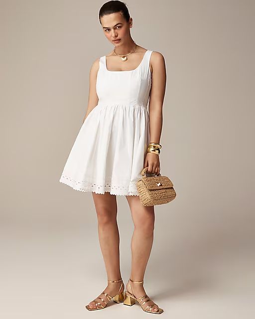 Fit-and-flare mini dress with rickrack trim | J. Crew US