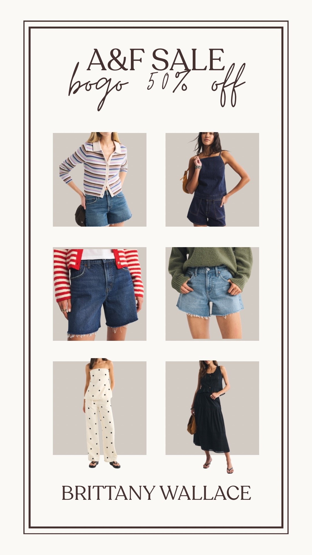 Abercrombie & Fitch buy one get one 50% off almost everything! They have so many cute options for spring and summer 🩵 
spring and summer fashion, a&f, sale, denim shorts, tops, matching sets 

#LTKSaleAlert #LTKBeauty #LTKootd