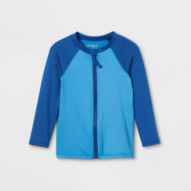 Toddler Boys' Long Sleeve Rash Guard - Cat & Jack™ Blue | Target