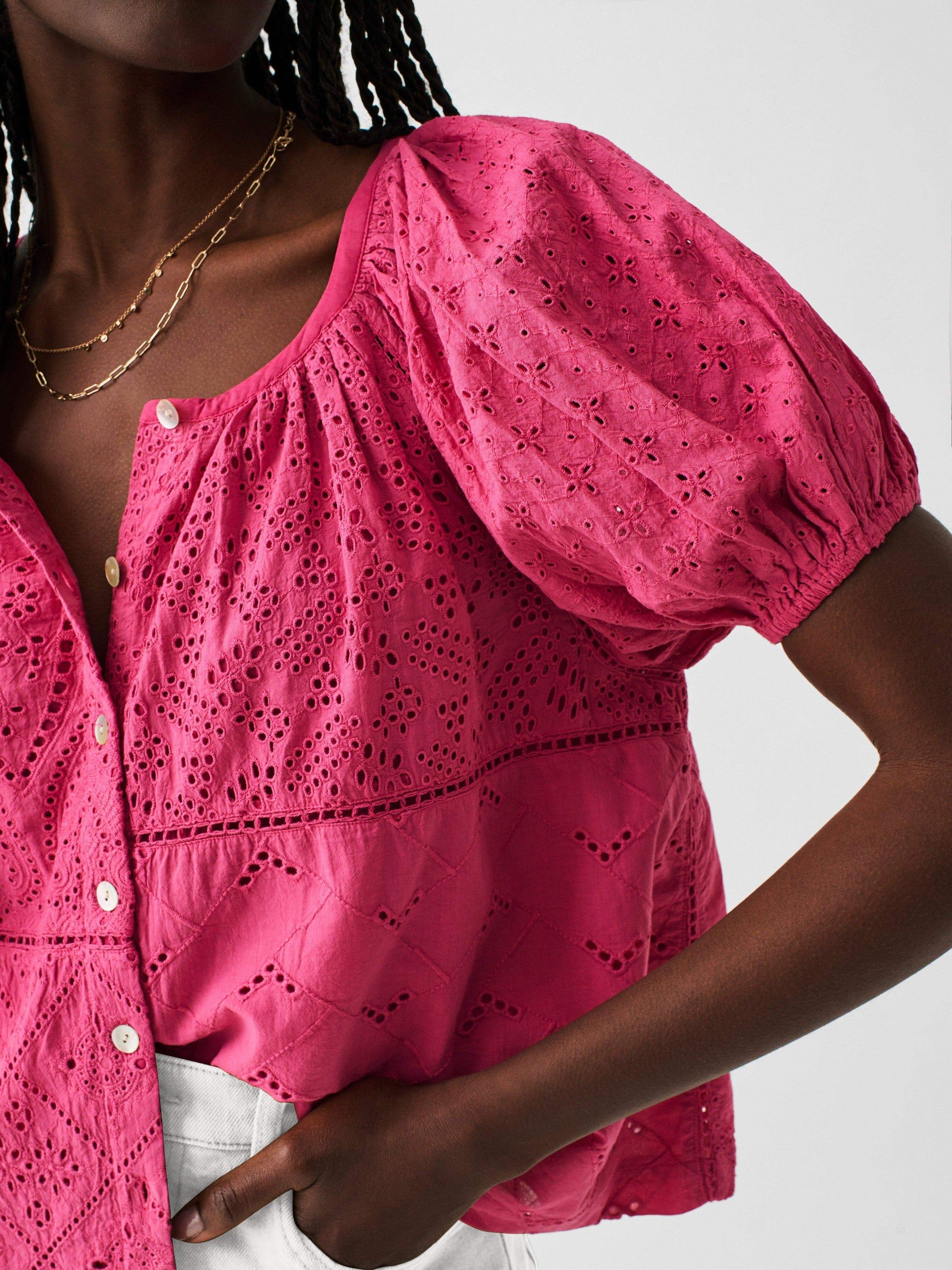 Carmel Eyelet Top | Faherty