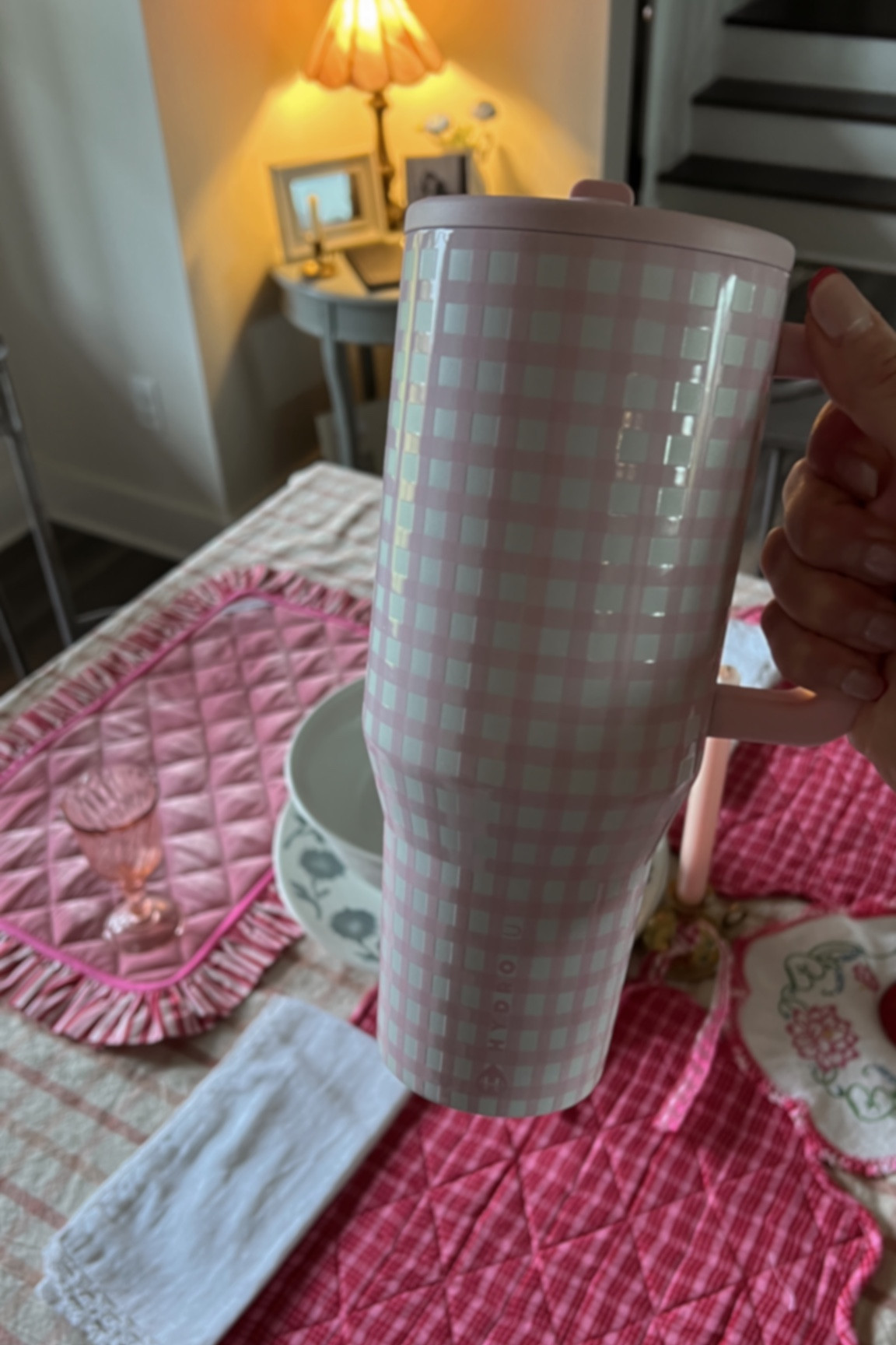 The cutest pink gingham Hydrojug, currently on sale for their birthday! A great valentines gift!! ☺️💖🎀🌸🩰🌷💝

#LTKGiftGuide #LTKFitness #LTKSaleAlert