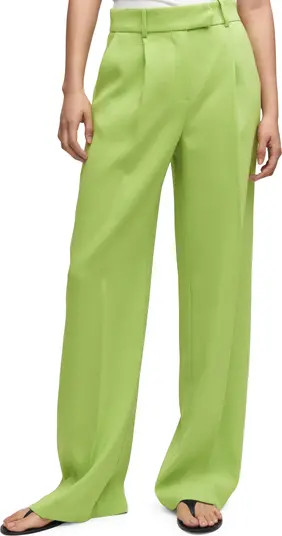MANGO Pleat Front Wide Leg Pants | Nordstrom | Nordstrom