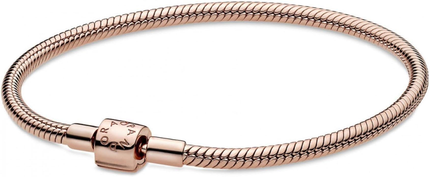 Pandora Moments Barrel Clasp Snake Chain Charm Bracelet | Amazon (US)