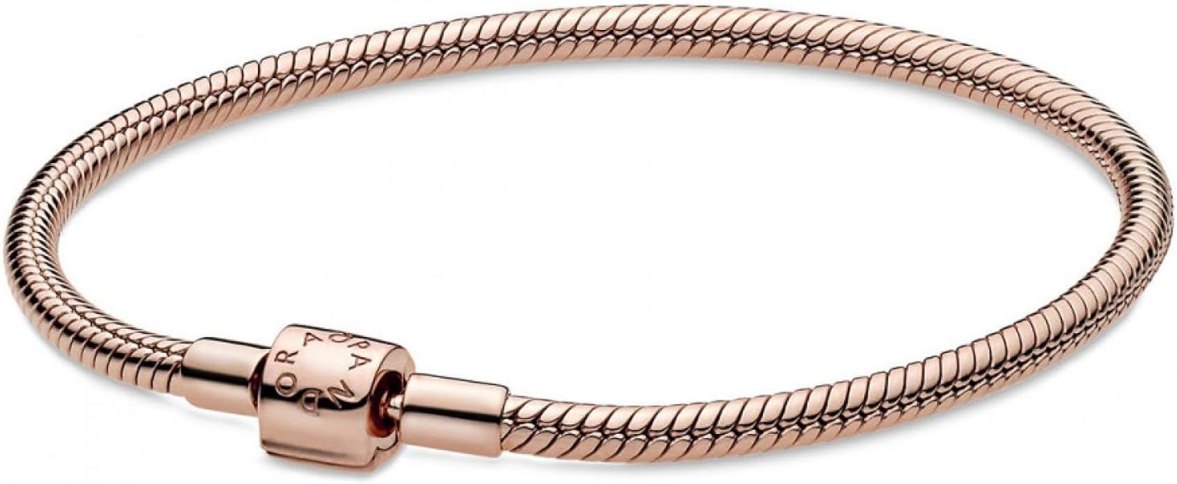 Pandora Moments Barrel Clasp Snake Chain Charm Bracelet | Amazon (US)