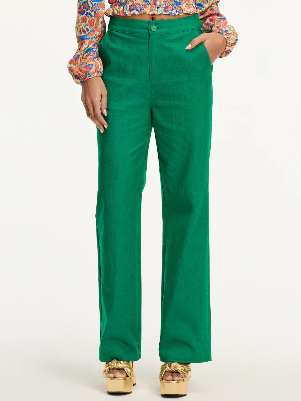 Shiwi Wide leg Broek 'Mara' in Grasgroen | ABOUT YOU | ABOUT YOU NL