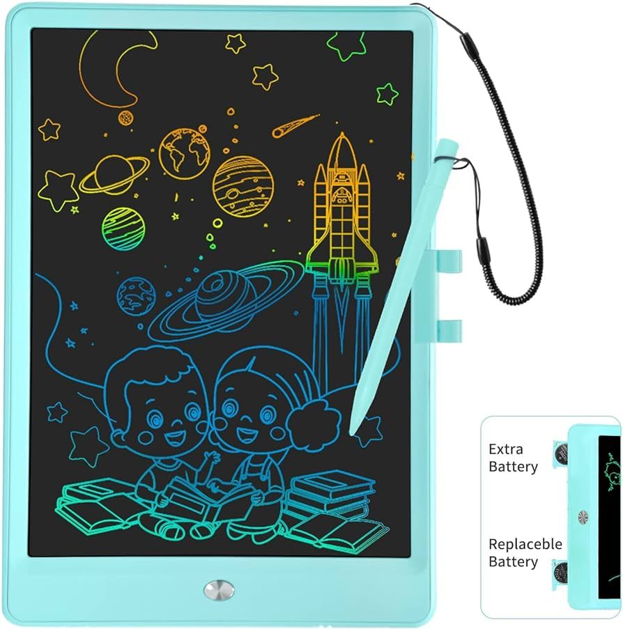 LCD Writing Tablet for Kids 10 Inch Colorful Toddler Doodle Board Drawing Tablet Reusable Electro... | Amazon (US)