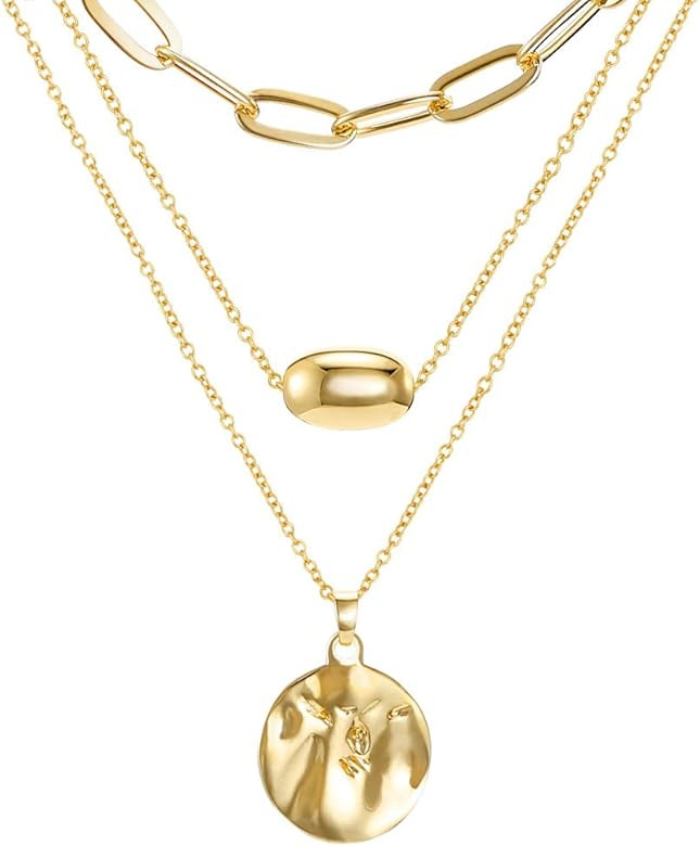 Vintage Coin Pendant Necklace Gold-Layered Choker Necklace for Women | Amazon (CA)